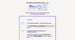 Desktop Screenshot of frankiermaschinen.biz